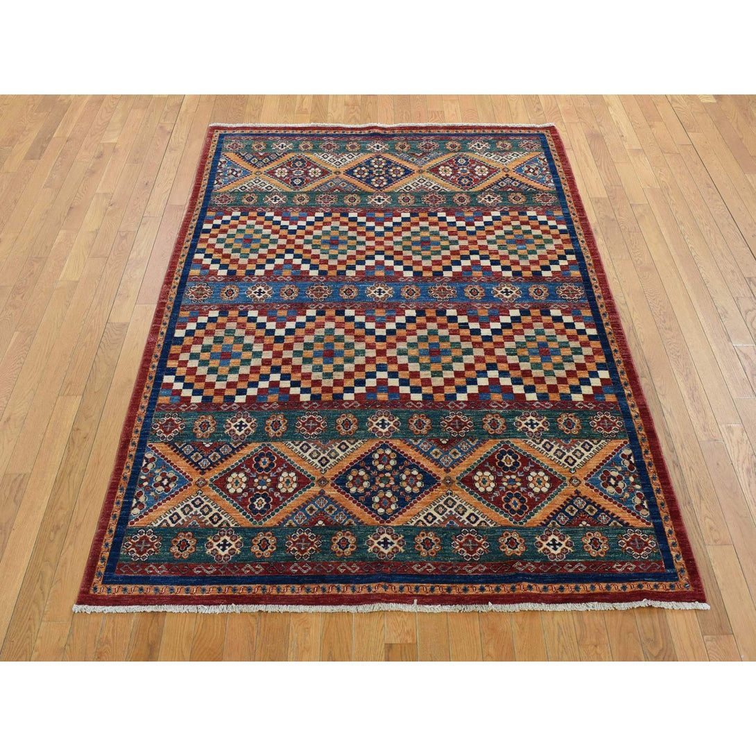 Hand Knotted Decorative Rugs Area Rug > Design# CCSR87018 > Size: 5'-7" x 8'-0"