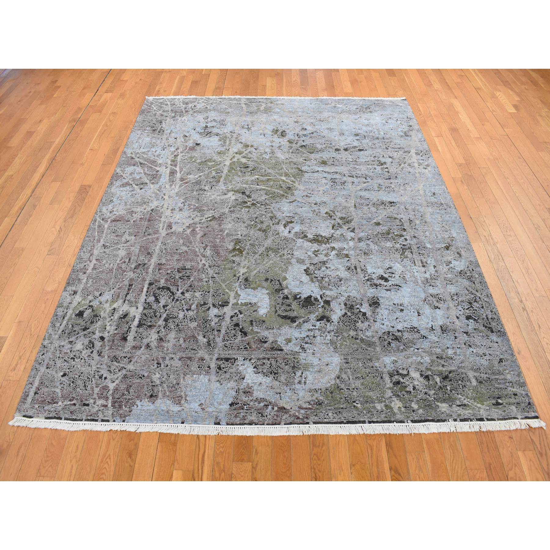 Hand Knotted Modern Area Rug > Design# CCSR87046 > Size: 8'-0" x 10'-1"