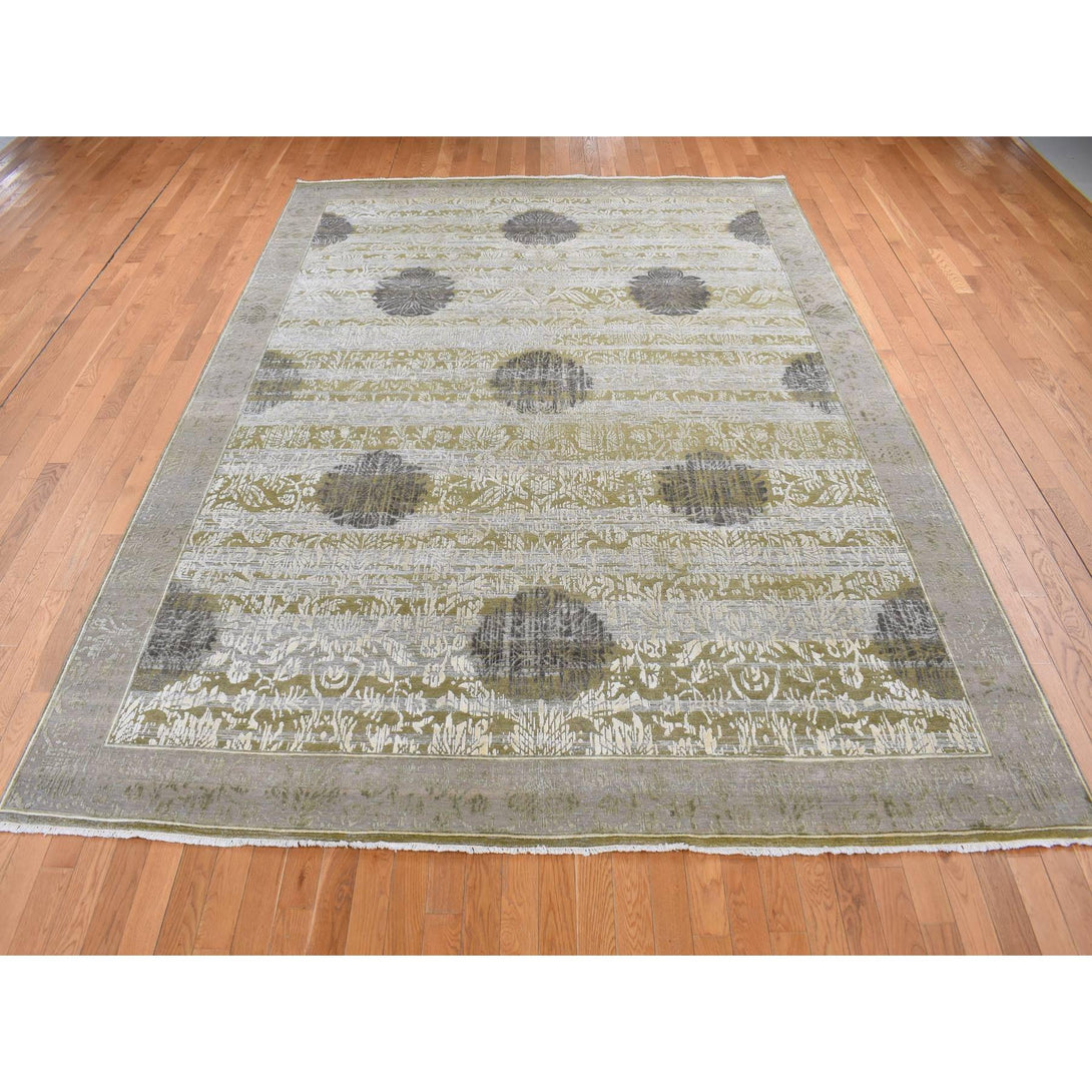 Hand Knotted Modern Area Rug > Design# CCSR87071 > Size: 8'-9" x 12'-1"