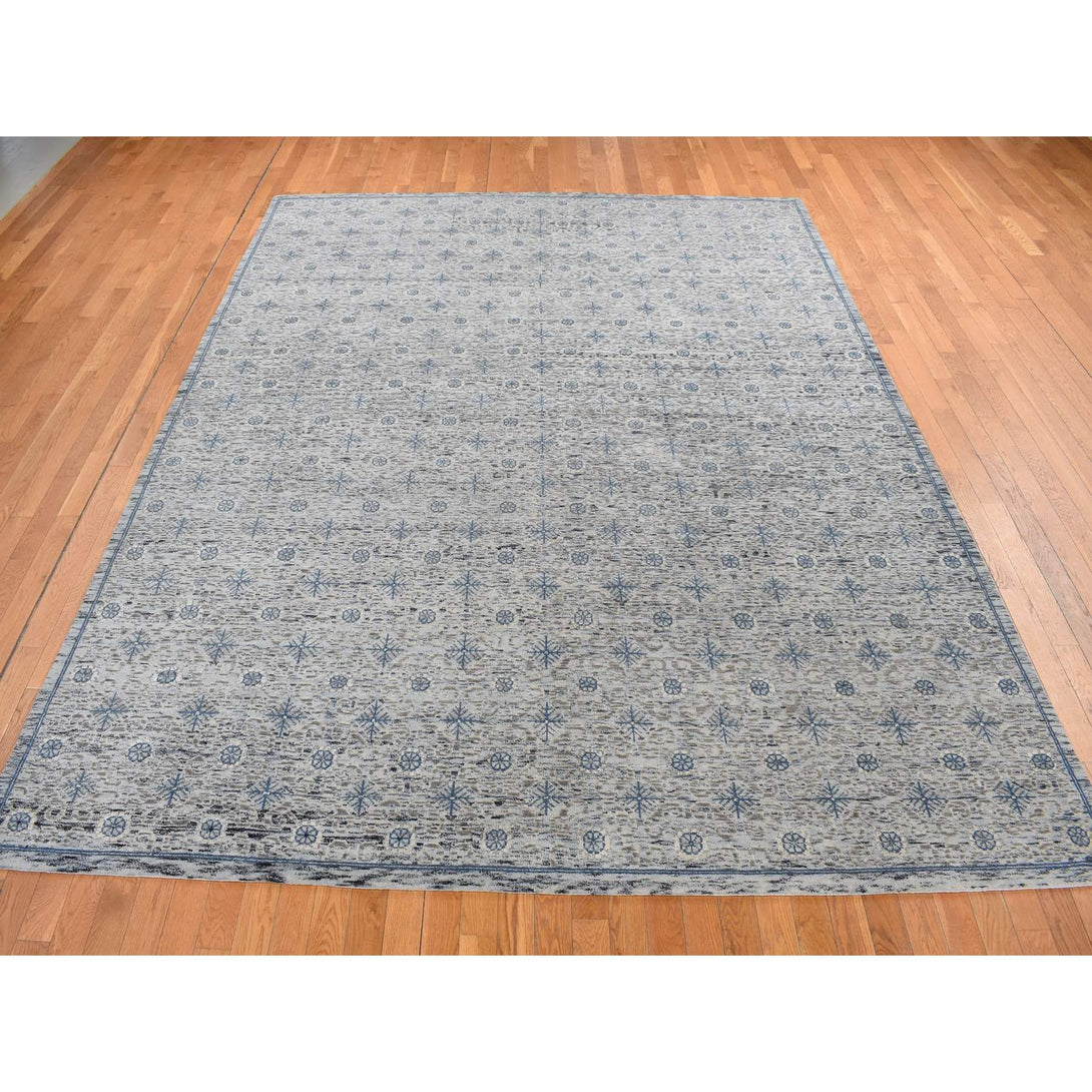 Hand Knotted Modern Area Rug > Design# CCSR87074 > Size: 9'-1" x 11'-9"