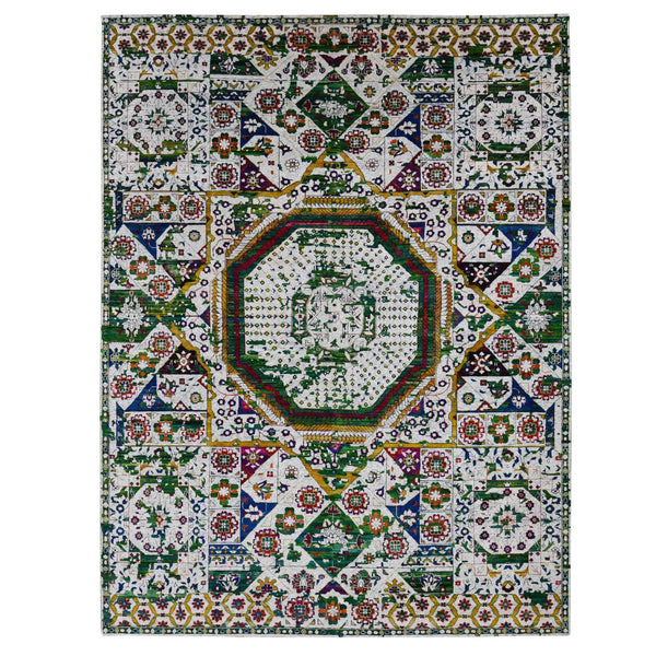 Hand Knotted Decorative Rugs Area Rug > Design# CCSR87080 > Size: 9'-0" x 12'-1"