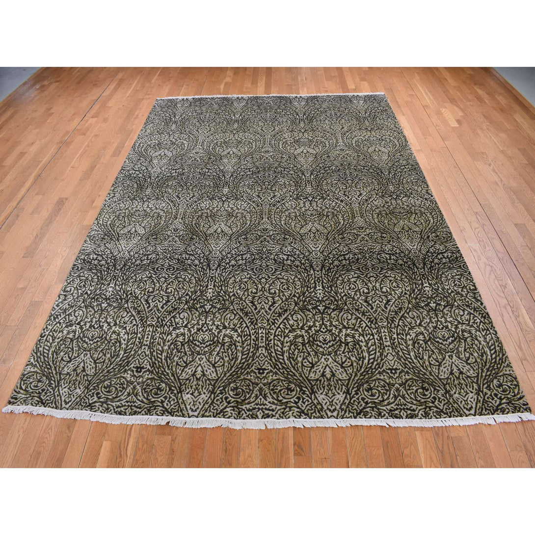 Hand Knotted Modern Area Rug > Design# CCSR87081 > Size: 8'-8" x 12'-3"