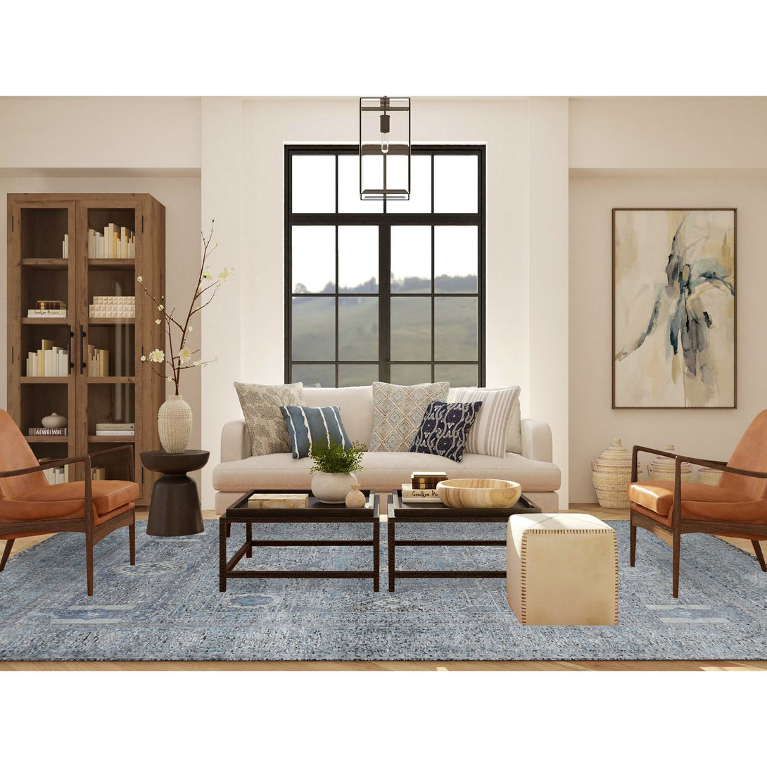 Hand Knotted Decorative Rugs Area Rug > Design# CCSR87143 > Size: 8'-8" x 11'-10"