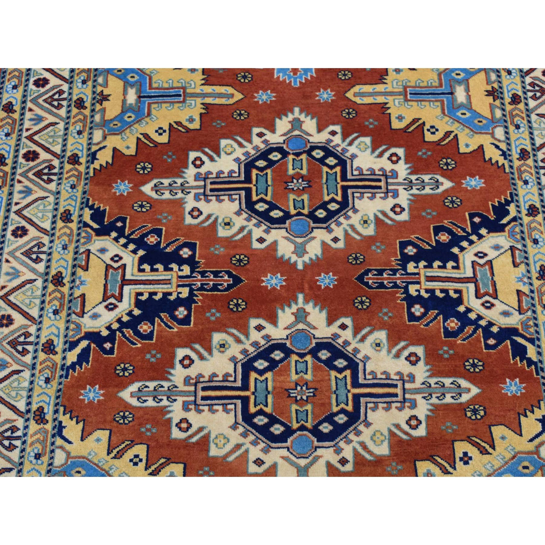 Handmade Kazak Area Rug > Design# CCSR87157 > Size: 4'-2" x 6'-3"