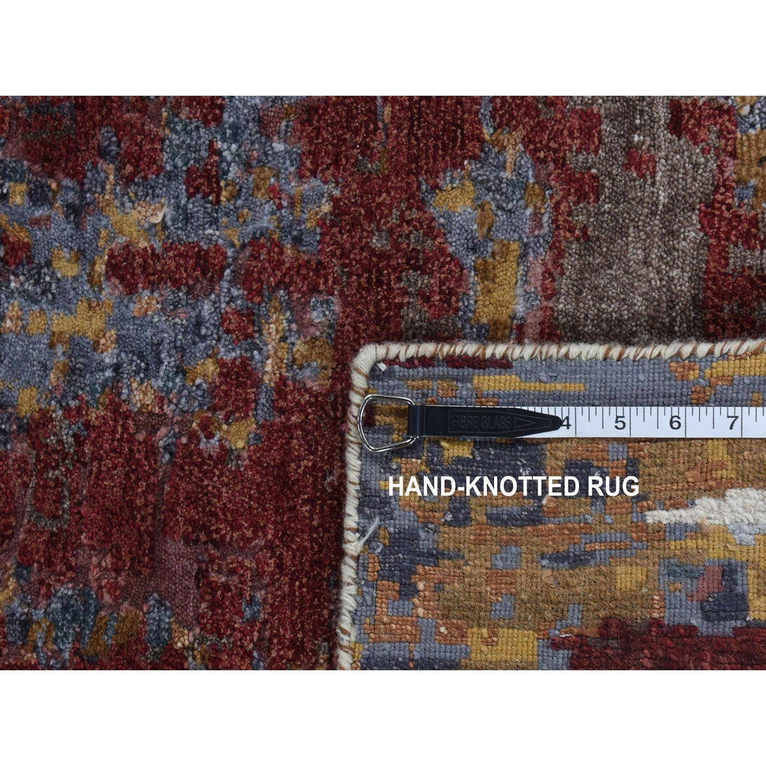 Handmade Wool and Silk Runner > Design# CCSR87211 > Size: 2'-7" x 8'-1"