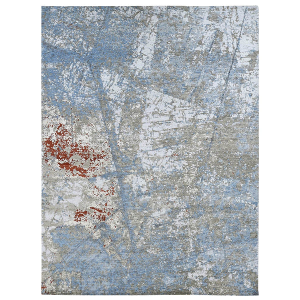 Hand Knotted Modern Area Rug > Design# CCSR87312 > Size: 9'-1" x 12'-4"