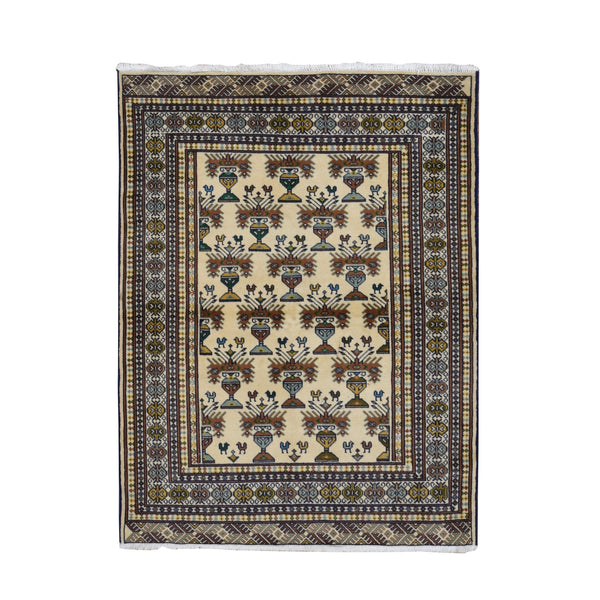 Hand Knotted  Rectangle Area Rug > Design# CCSR87453 > Size: 4'-3" x 5'-7"