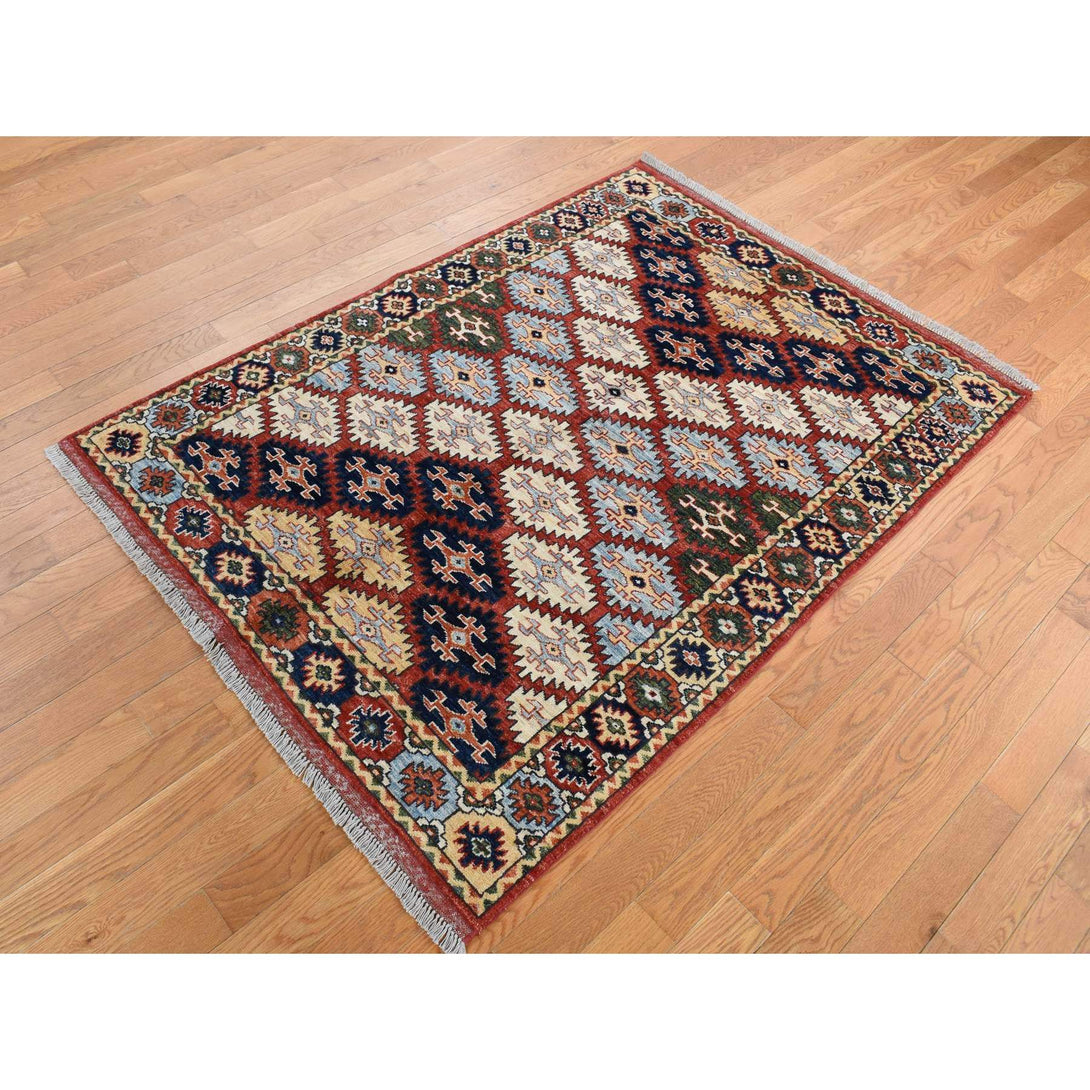Hand Knotted  Rectangle Area Rug > Design# CCSR87759 > Size: 4'-0" x 5'-7"