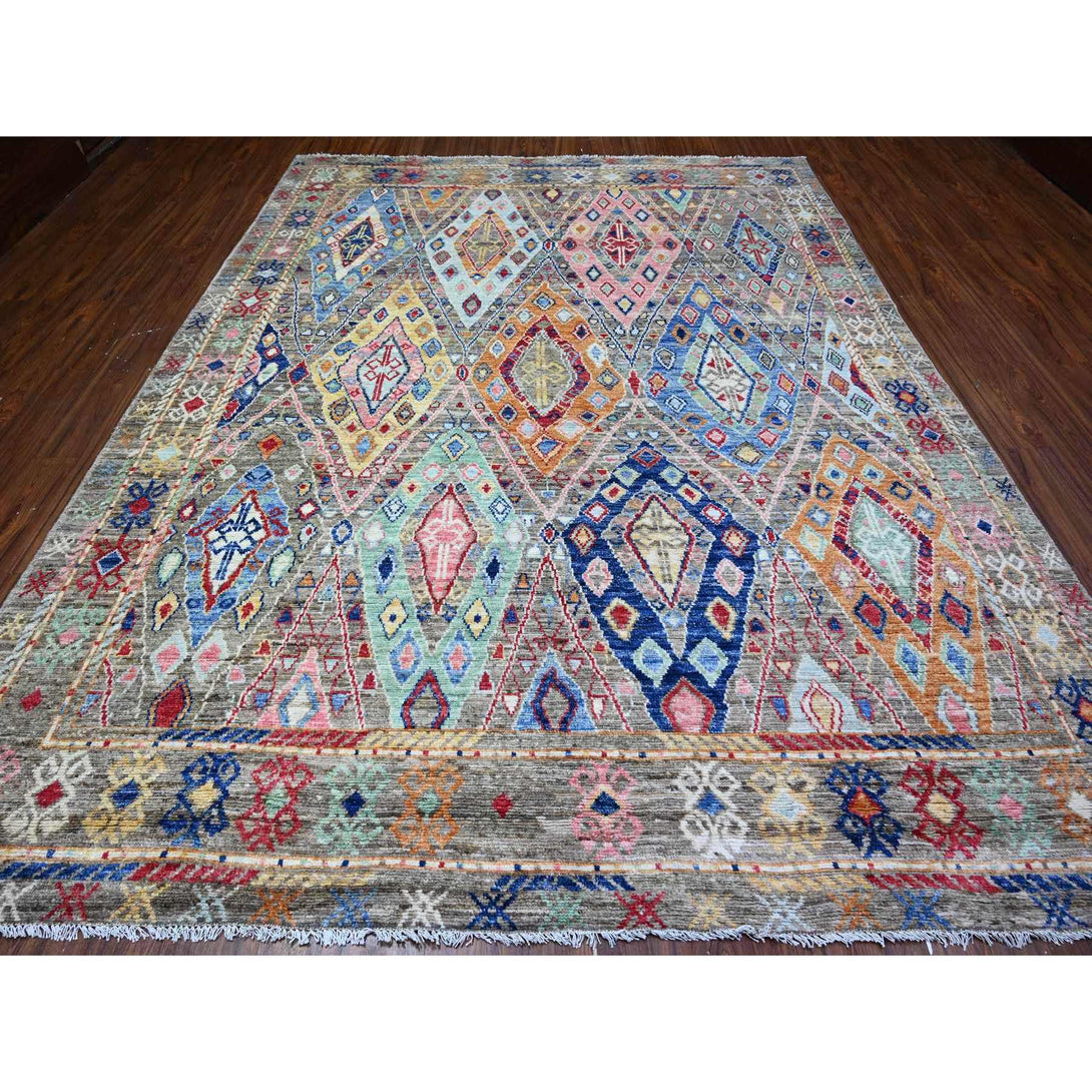 Hand Knotted  Rectangle Area Rug > Design# CCSR88019 > Size: 9'-1" x 11'-11"