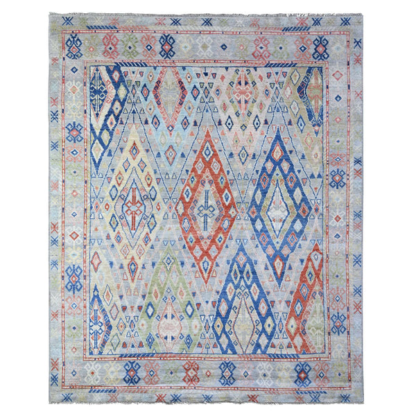 Hand Knotted  Rectangle Area Rug > Design# CCSR88020 > Size: 8'-0" x 9'-9"