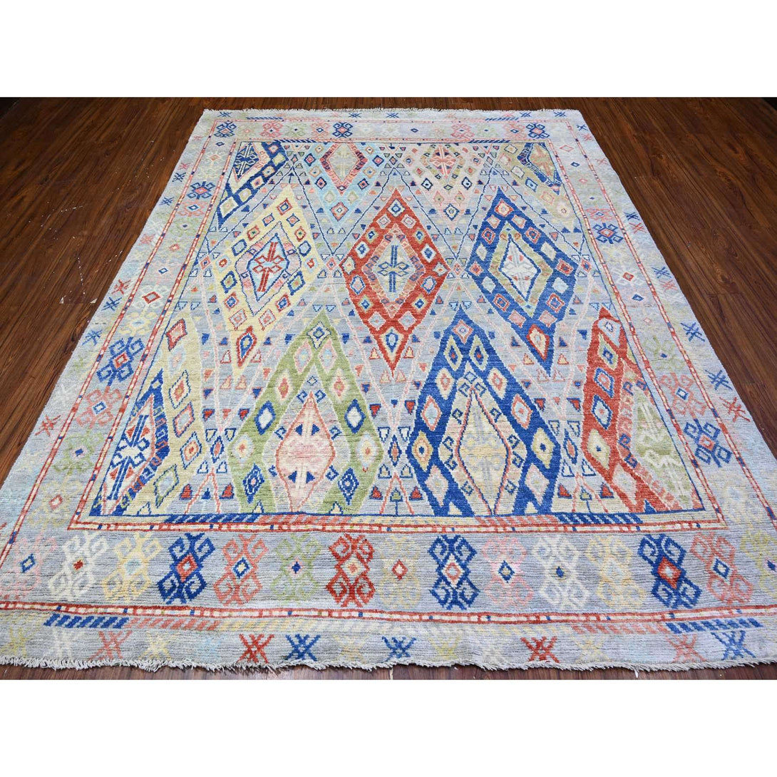 Hand Knotted  Rectangle Area Rug > Design# CCSR88020 > Size: 8'-0" x 9'-9"